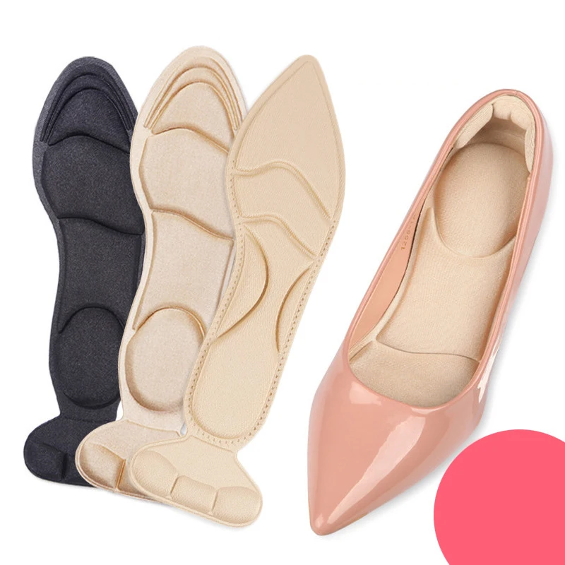 4 stücke weiche Memory Foam Einlegesohlen High-Heel Schuhe Einlegesohlen Anti-Rutsch-Schnitt Einlegesohle Komfort atmungsaktive Fußpflege Massage Schuh polster