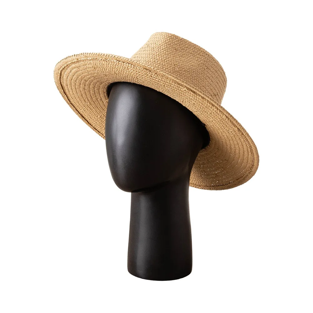 Fashionable Straw Top Fedora Hat Summer Beach Panama Cap Jazz Hats for Women Men Sun Protection Outdoor Travel Casual Hats