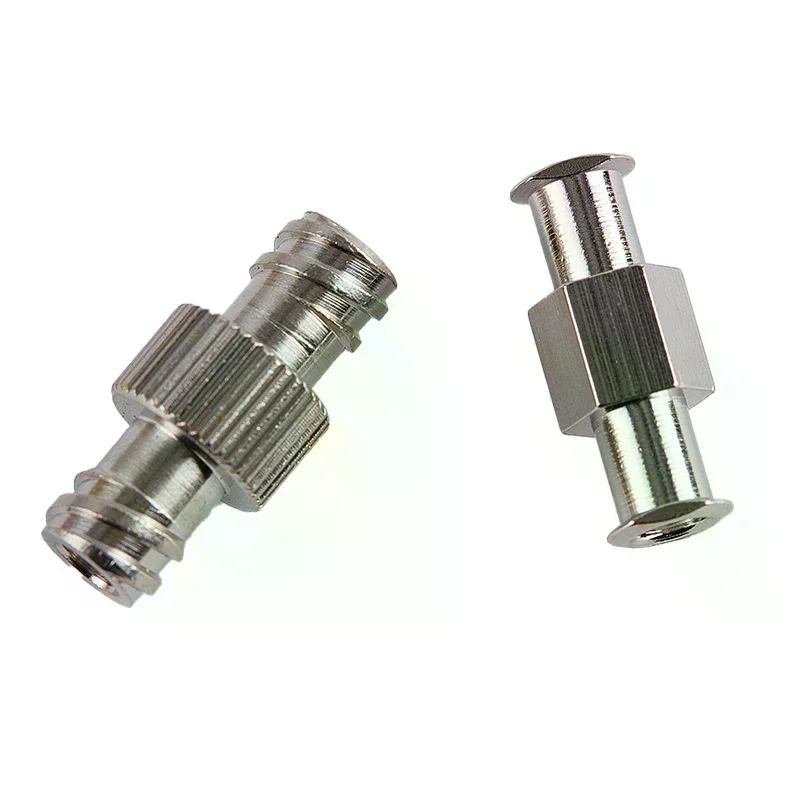 Female To Female Coupler Luer Syringe Connector Metal Double Joints Luer Lock Adapter Coupler For Pneumatic Parts 1pcs