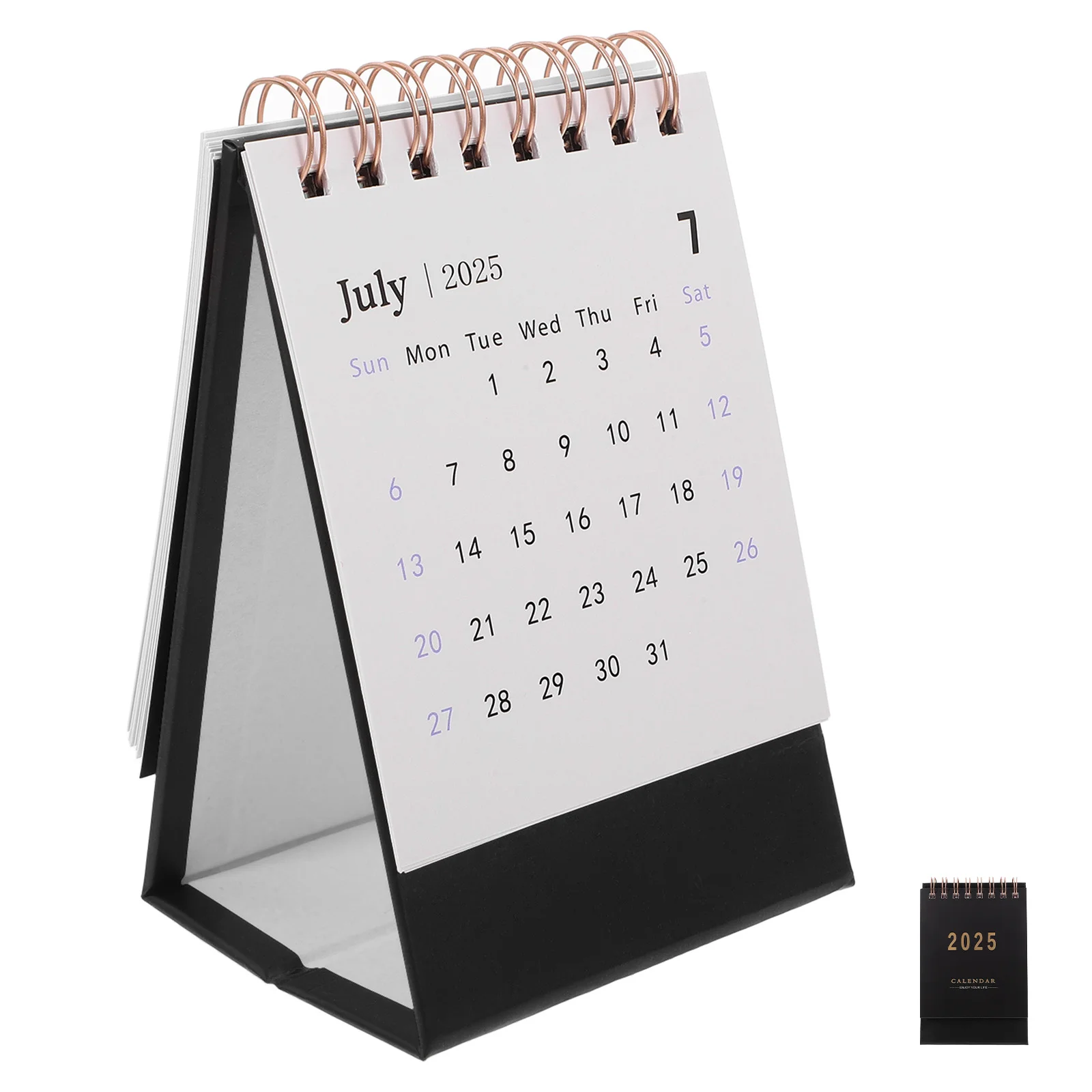 2025 Desk Calendar Office Supplies Mini Monthly Memo Vertical Cute Desktop Paper Calendars Stand Pocket