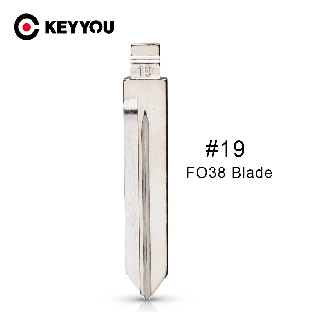KEYYOU Uncut Flip Metal Key Blade 19# FO38 For Ford Lincoln Mercury for KD Xhorse VVDI Remotes Universal No.19