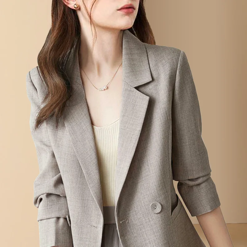 Faionable Casual Me Suit Set Spring 2023 New Women's  Jaet And f Skirt Two-Piece Set Ele Quali
