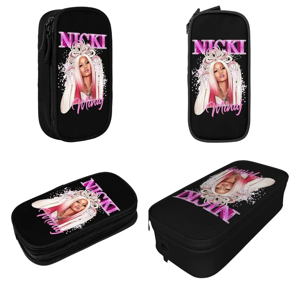 Nicki Minaj Queen Of Rap Pencil Cases Fashion Rapper Singer Music Pen Bags Kids Big Capacity Students School Gift Pencilcases