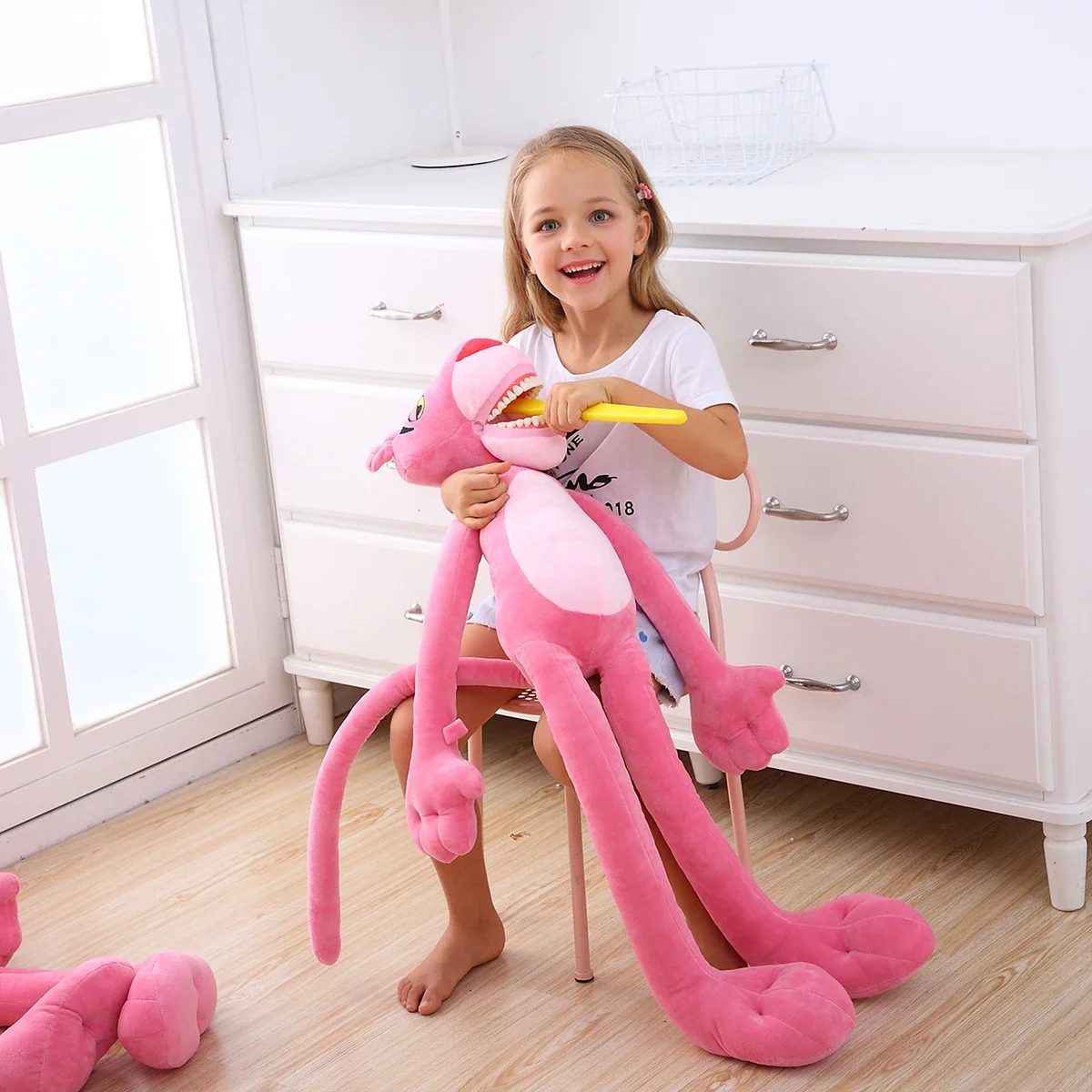 Large Dental Plush Toys With Teeth Model Toothbrush For Kids Chlid Stuffed Animals Dinosaur Giraffe Cute Soft Doll Dentist Gifts