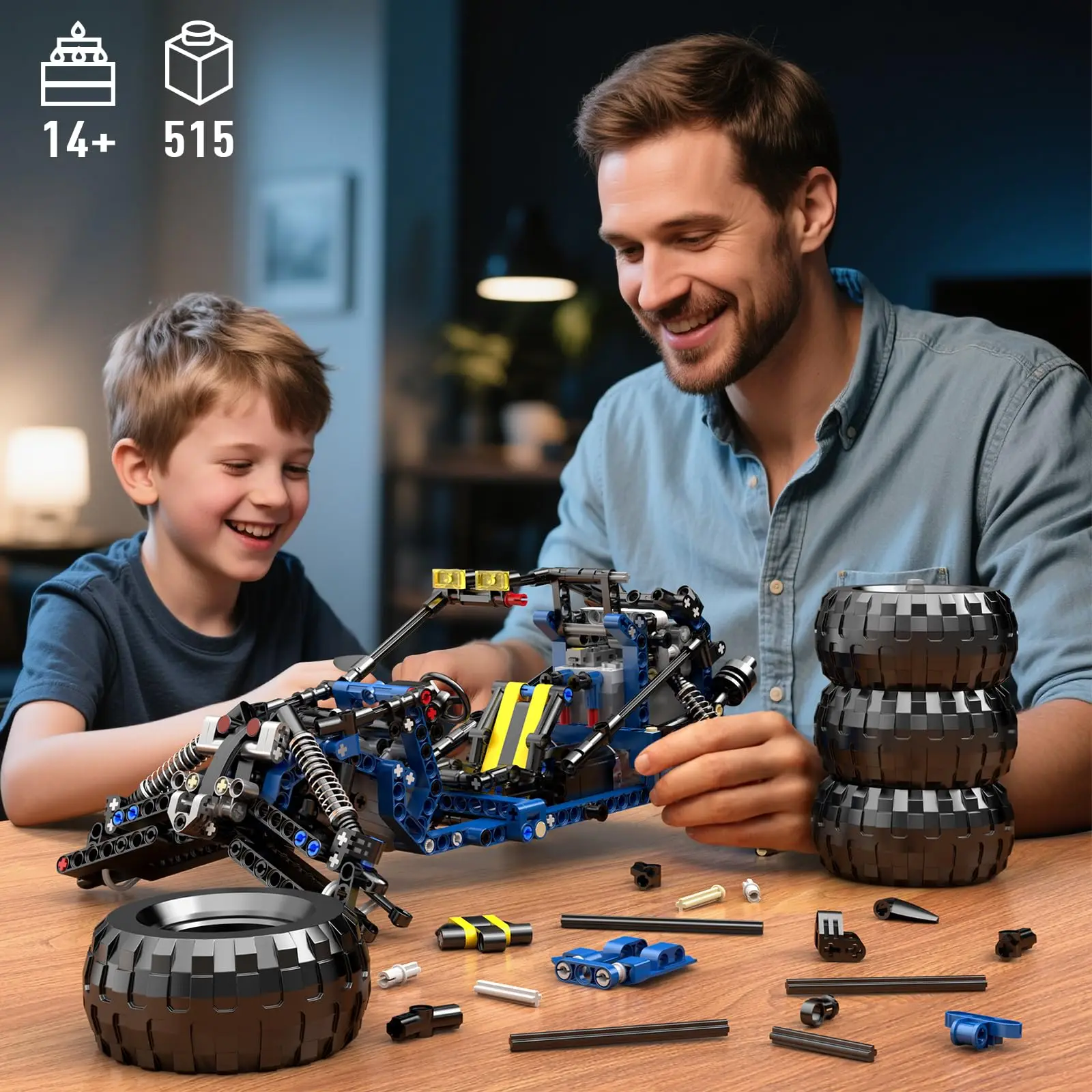 Schimmel Koning 18018 Technische Auto Speelgoed De Moc-3028 APP & RC Gemotoriseerde Blue Lightning Buggy Model Bouwstenen Bricks Kids geschenken