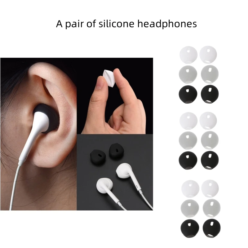 1 par de auriculares de silicona suave antipérdida para Airpods IPhone auriculares auriculares Protector de auriculares