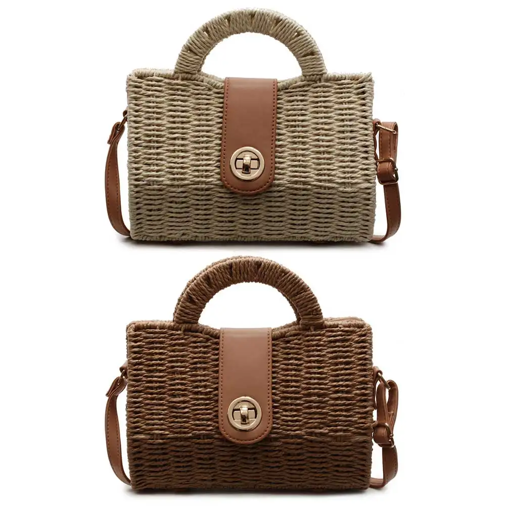 

Women Fashion Shoulder Bag Adjustable Strap Slouchy Tote Handbag Weaving Crossbody Bag Braid Carrying Bag Summer Beach Bag