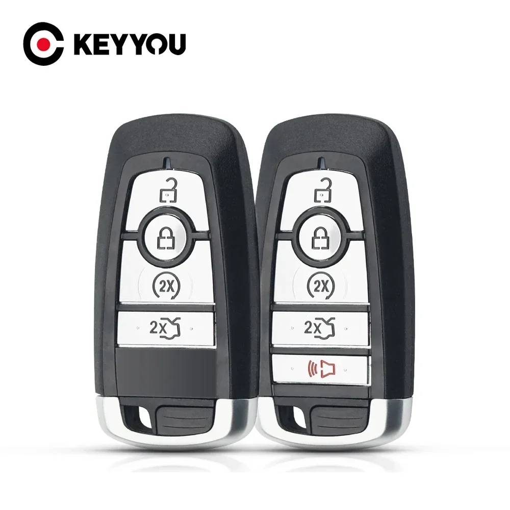 KEYYOU 1PCS NEW For Ford Fusion Mondeo Mustang Explorer Edge 2015 2016 2017 2018 Fob 4/5 Buttons Remote Car Key Shell