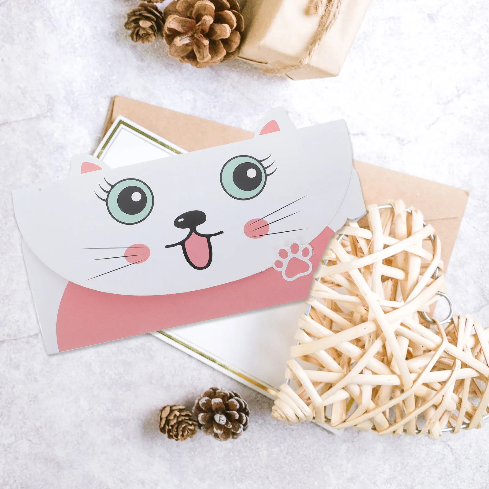 20Pcs Writable Greeting Cards Animal Cartoon Designs Birthday Baby Shower Party Invitation Thank You Cards for Kids All