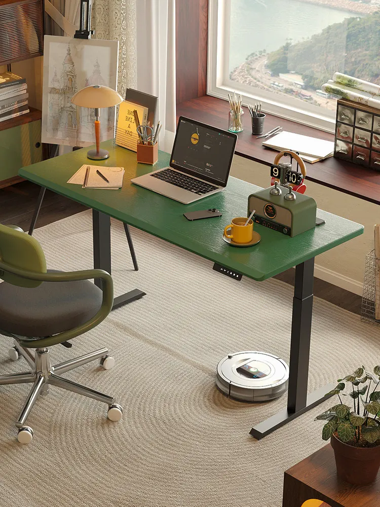 

Electric Height Adjustable Standing Desk with Pegboard Shelf, Sit Stand Desk for Home Office