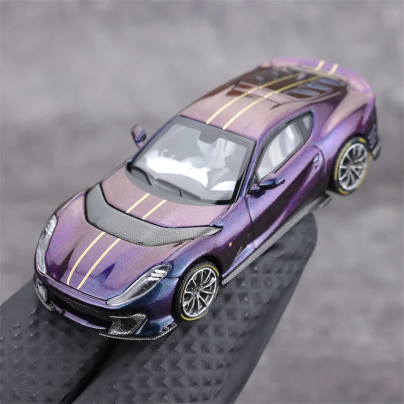 

TOC 1:64 812C Magic Purple FOSHAN AIT 2025, литая под давлением коллекционная модель автомобиля, подарок, сплав