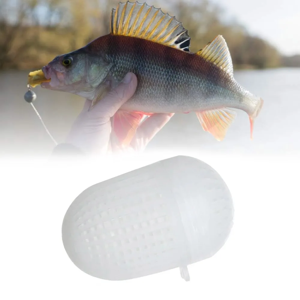 5 قطعة معالجة دائمة المحمولة طعم الاسماك السباحة المغذية سلة المغذية حامل الصيد الطعم قفص أدوات الصيد اكسسوارات