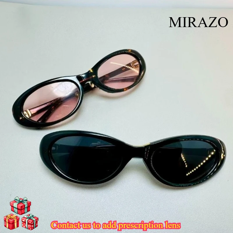 

New GM Style Frame Folding Sunglasses Oval Ultra Light acetate Fashionable Tour Black Sun Glasses Optical Myopia Glasses UV400