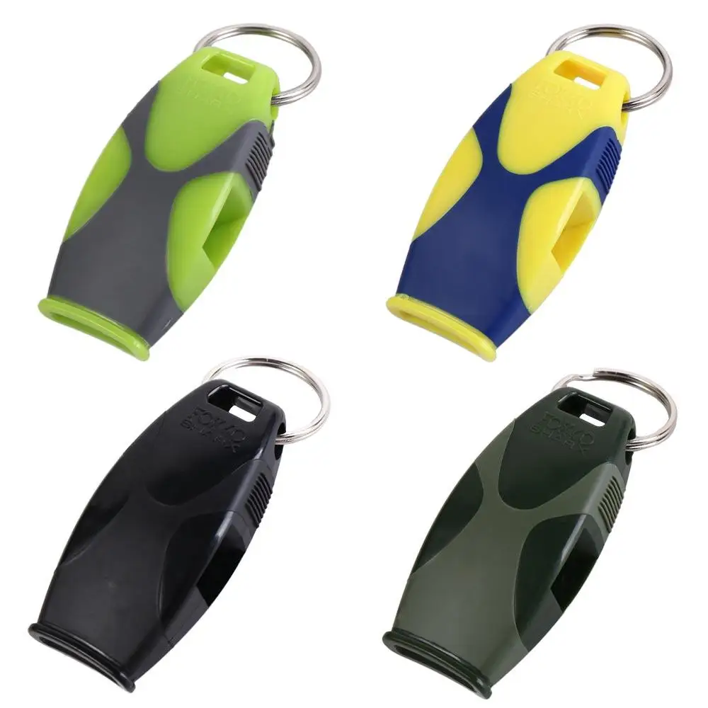 Survival Tools Bicolor Referee Whistles ABS Classic Seedless Whistle Professional Cheering Fish Mouth Whistle Climbing