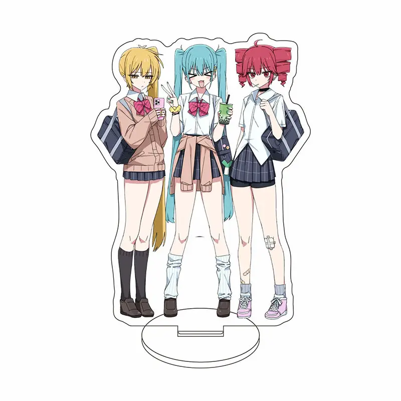 15cm Kawaii Acrylic Standing Decor Hatsune Miku Anime Figure Peripherals Bracket  Cartoon Desktop Ornament Birthday Gifts Toys