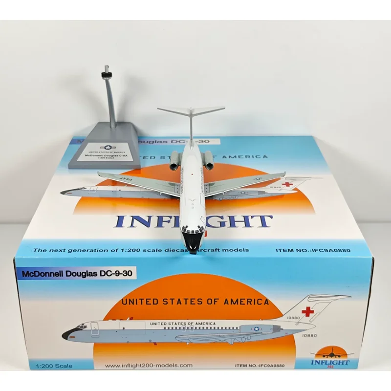 Inflight 1/200 Scale United States Air Force DC-9-30 10880 Alloy Aircraft Model Collection Decoration Item Toy
