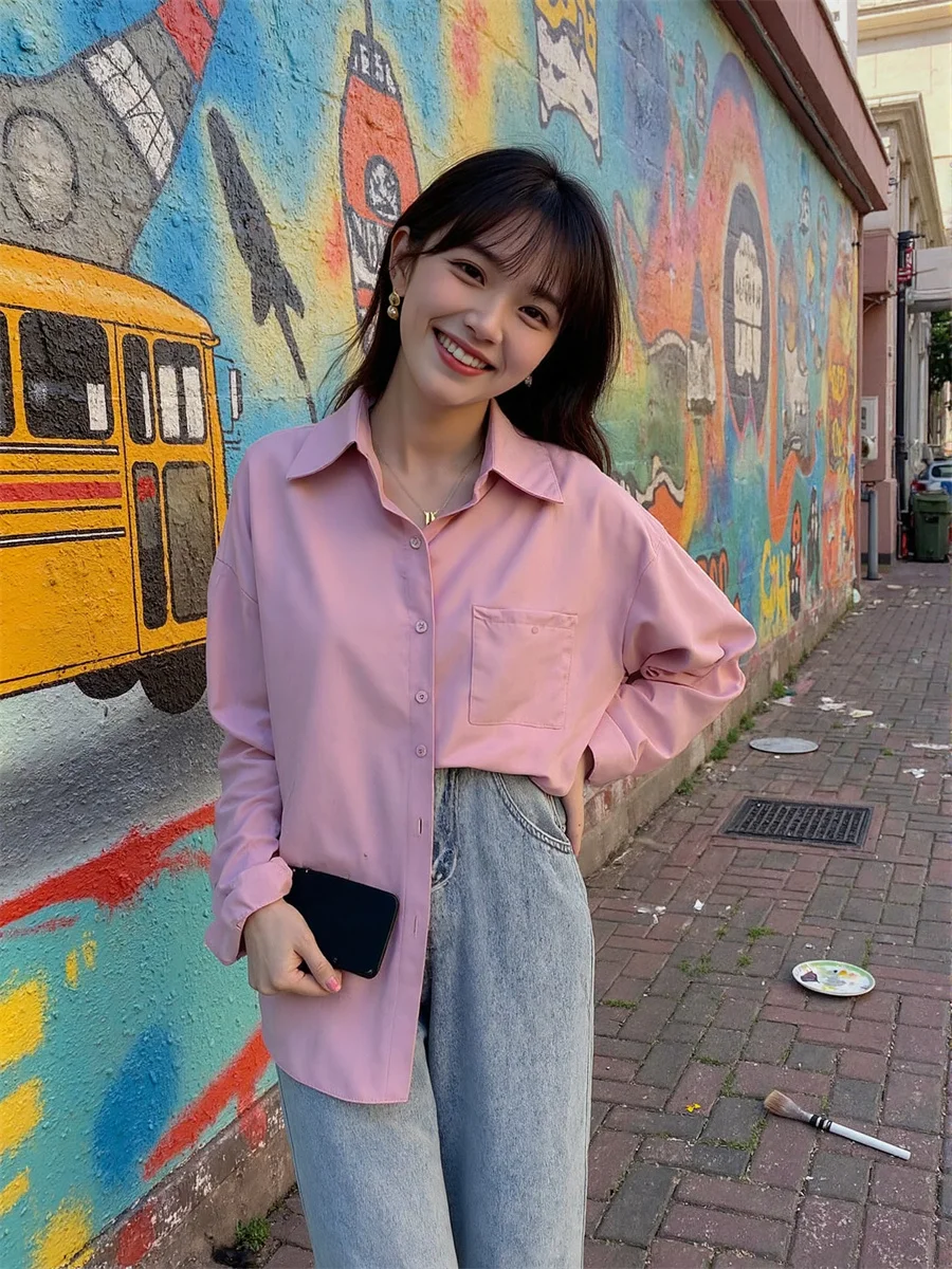 قمصان نسائية خارجية بأكمام طويلة قمصان ذات ثنيات لوحة أمامية بعقدة على شكل فيونكة ملابس عمل أنيقة للمكتب للسيدات #4