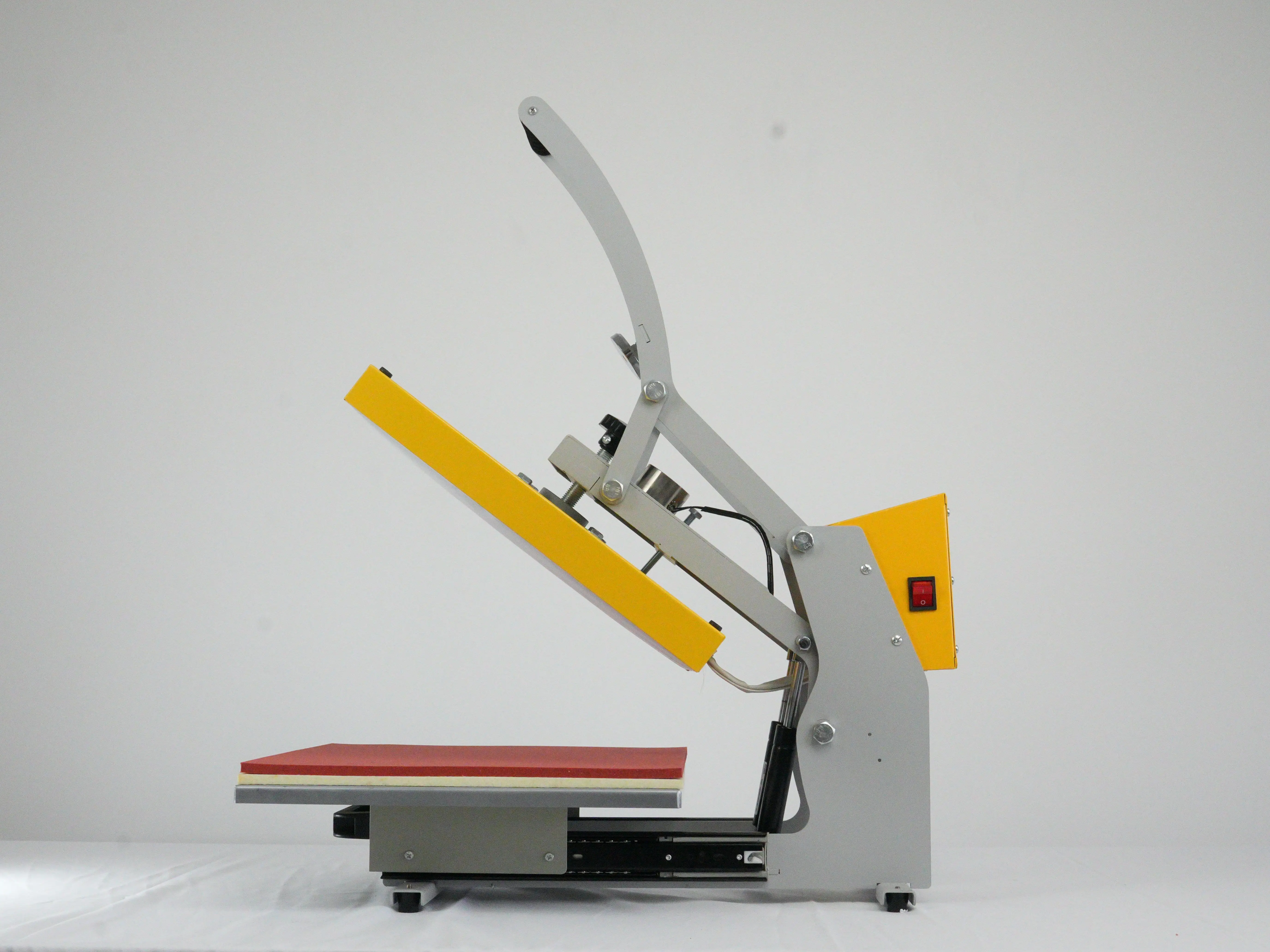 New Design High Pressure Sublimation Slide Rail T Shirt  Auto-Open 15*15 Inch Heat Press Machines
