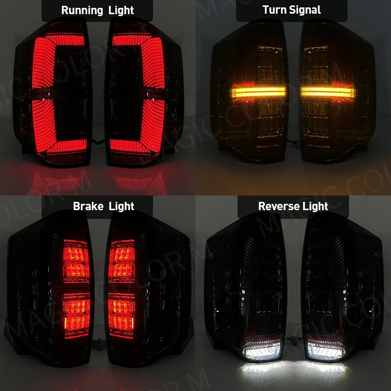 LED Tail Light For Toyota Tundra 2014 2015 2016 2017 2018 2019 2020 2021 Rear Turn Signal Stop Brake Parking Driving Fog Lamp