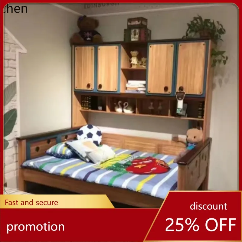 

Многофункциональная кровать-шкаф HXL из массива дерева с книжной полкой