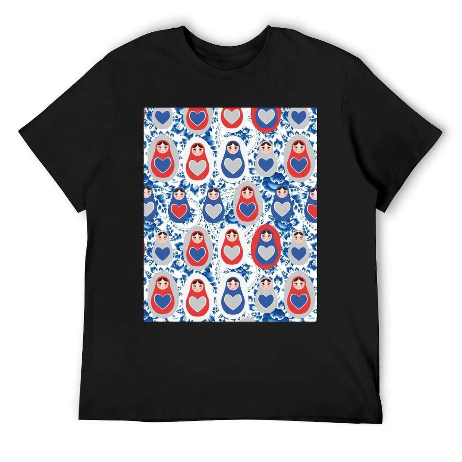 Russian Matryoshka with hearts T-Shirt heavyweights shirts graphic tees mens t shirts