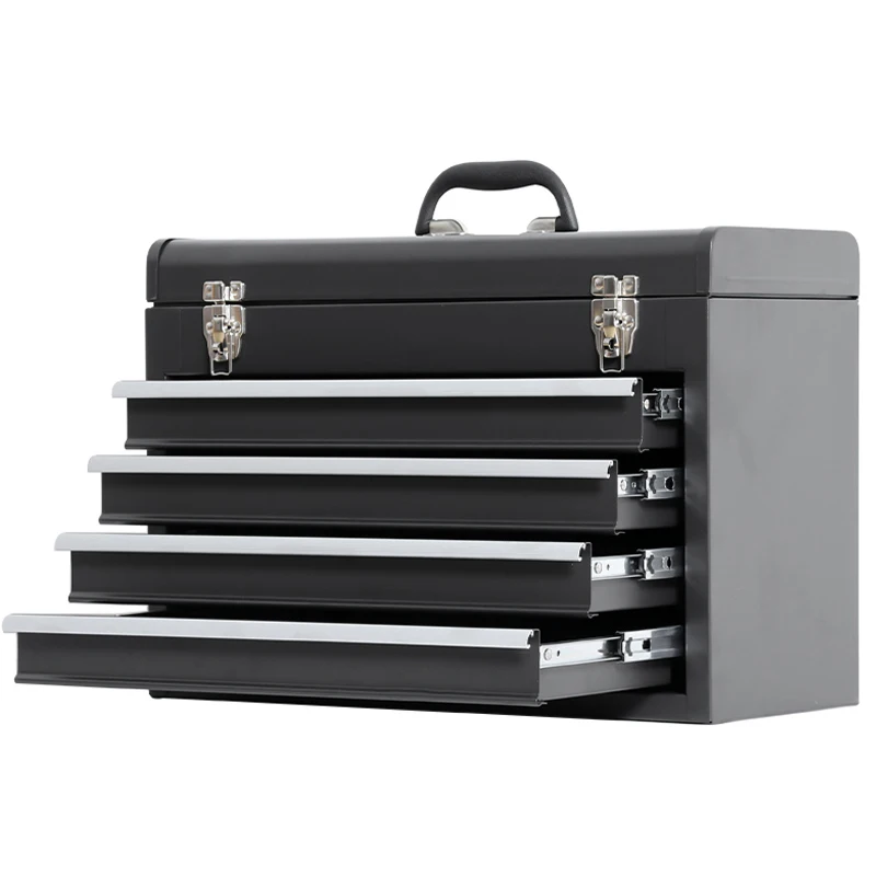 

2-слойный/4-слойный автомобильный портативный бытовой многофункциональный ящик для инструментов, железный большой ящик для инструментов, ящик для хранения
