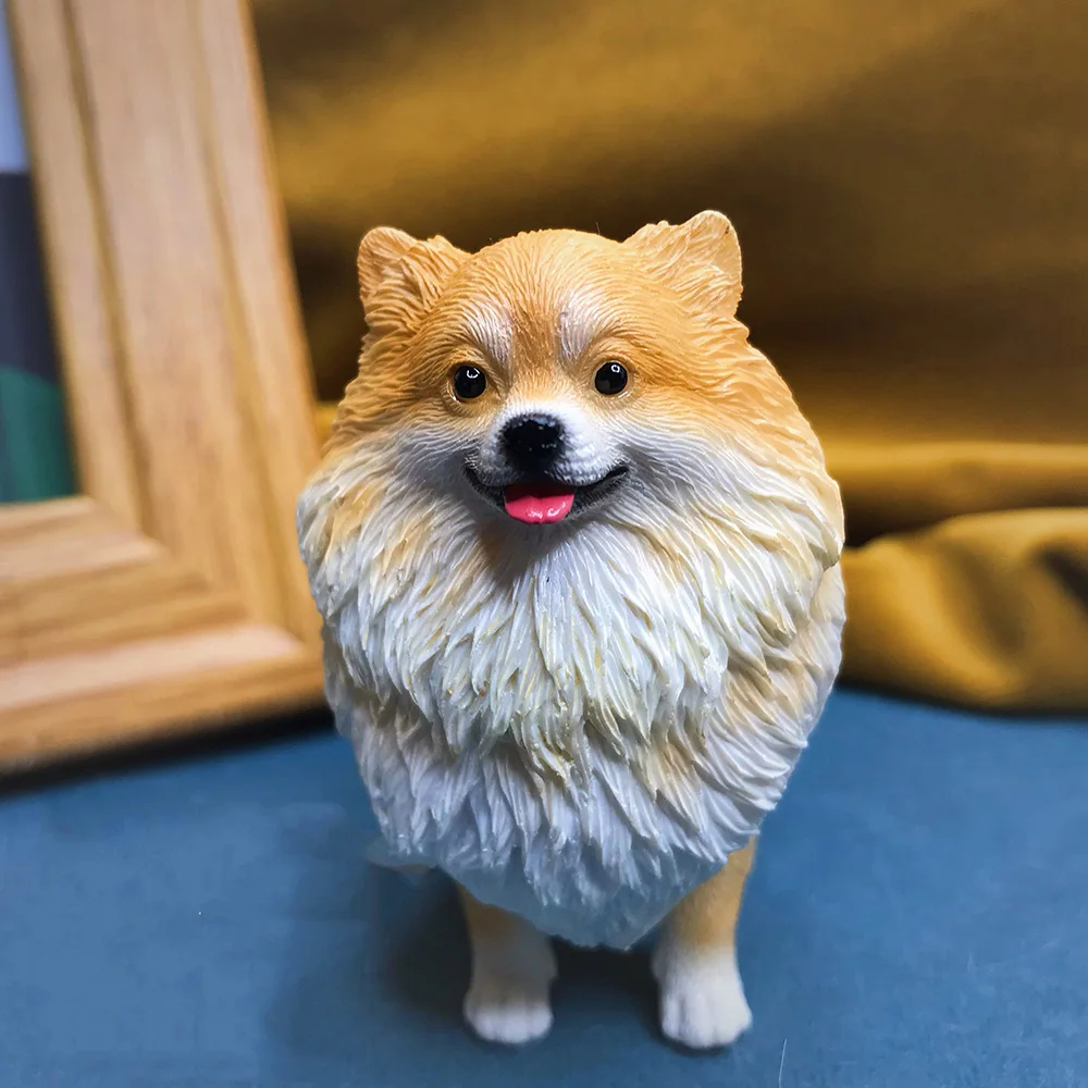 Cute Resin Puppy Silicone Mold Mold Pomeranian Dog Forms for Epoxy Resin 3D Concrete Plaster Decor Dog Mold Diy Candle Supplies