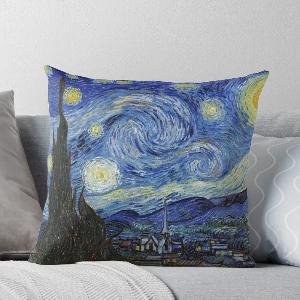 

Starry Night - Vincent Van Gogh Throw Pillow Decorative Sofa Cushions Christmas Pillow