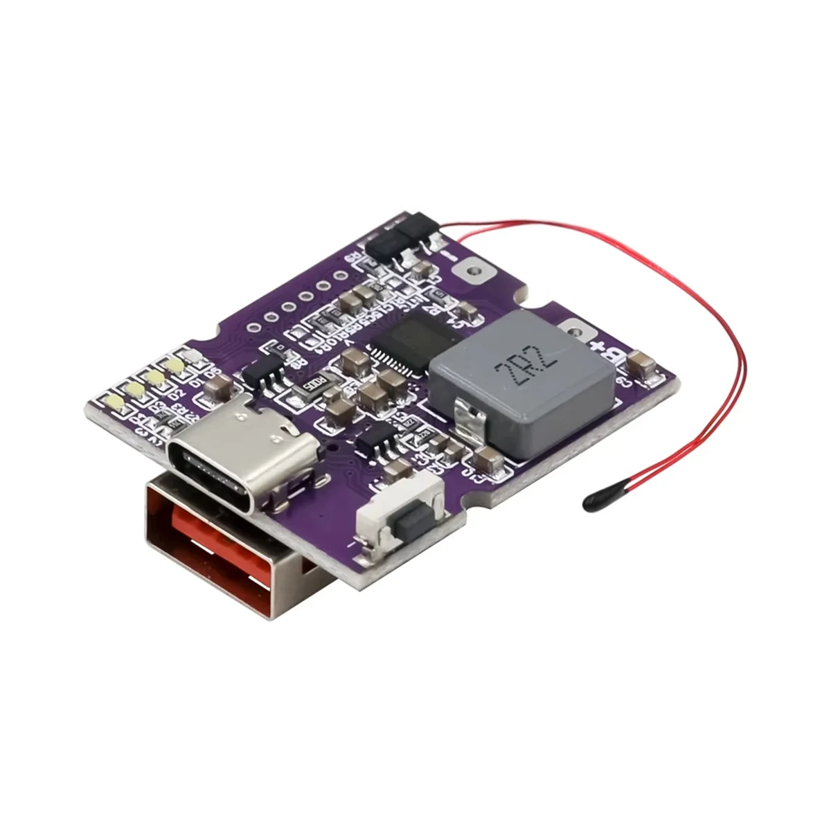 HDL 22.5W Power Bank Bidirectional Fast Charging Mobile Power Module Circuit Board W/ Light Display Support PD/QC,Type-C+USB