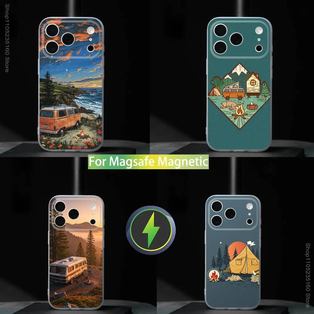 

Combi Van Car C-Camping Phone Case For iPhone 17,16,15,14,13,12,11,Pro,Max,Plus,Mini,SE4,E For Magsafe Wireless