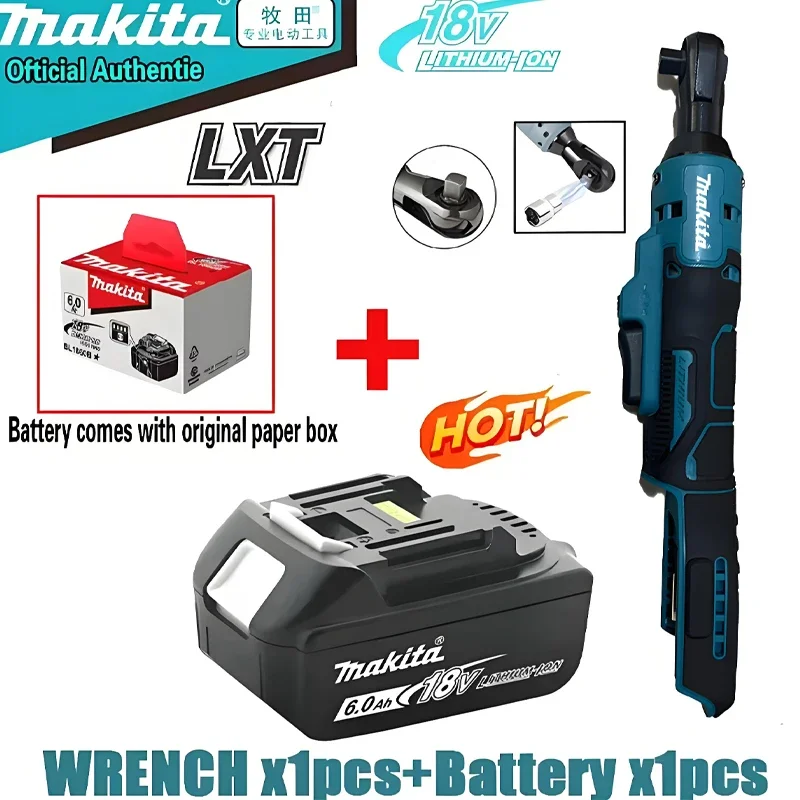 ✊ ✊ Makita 18V borstelloze ratel haakse sleutel draadloze steeksleutel met variabele snelheid LED elektrisch gereedschap (antribute optioneel)