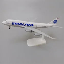 20cm Alloy Metal USA Air Pan American World Airways PAN AM Boeing 747 B747 Diecast Airplane Model Plane Aircraft w Landing Gears