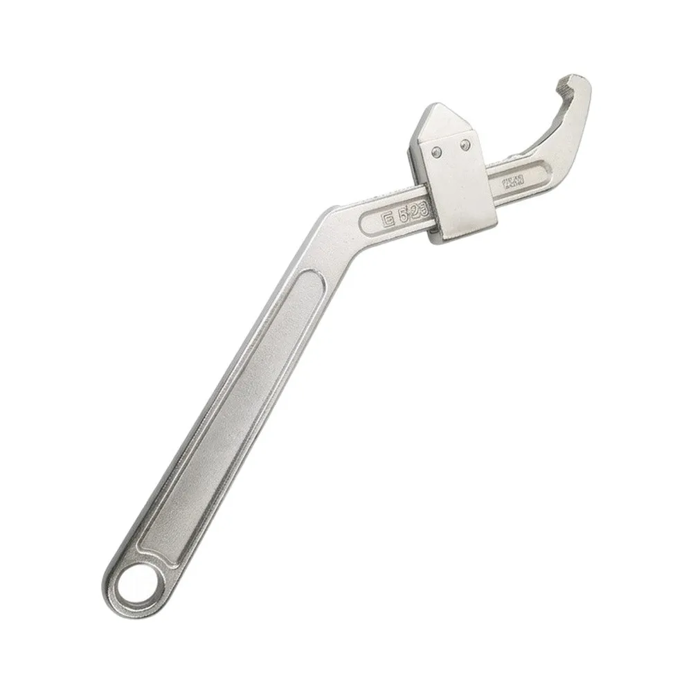 1pc Crescent-Hook Wrench Adjustable Wrench For Shock Absorber & Round Nut Loosening Tightening Tool Plumbing Automotive Work