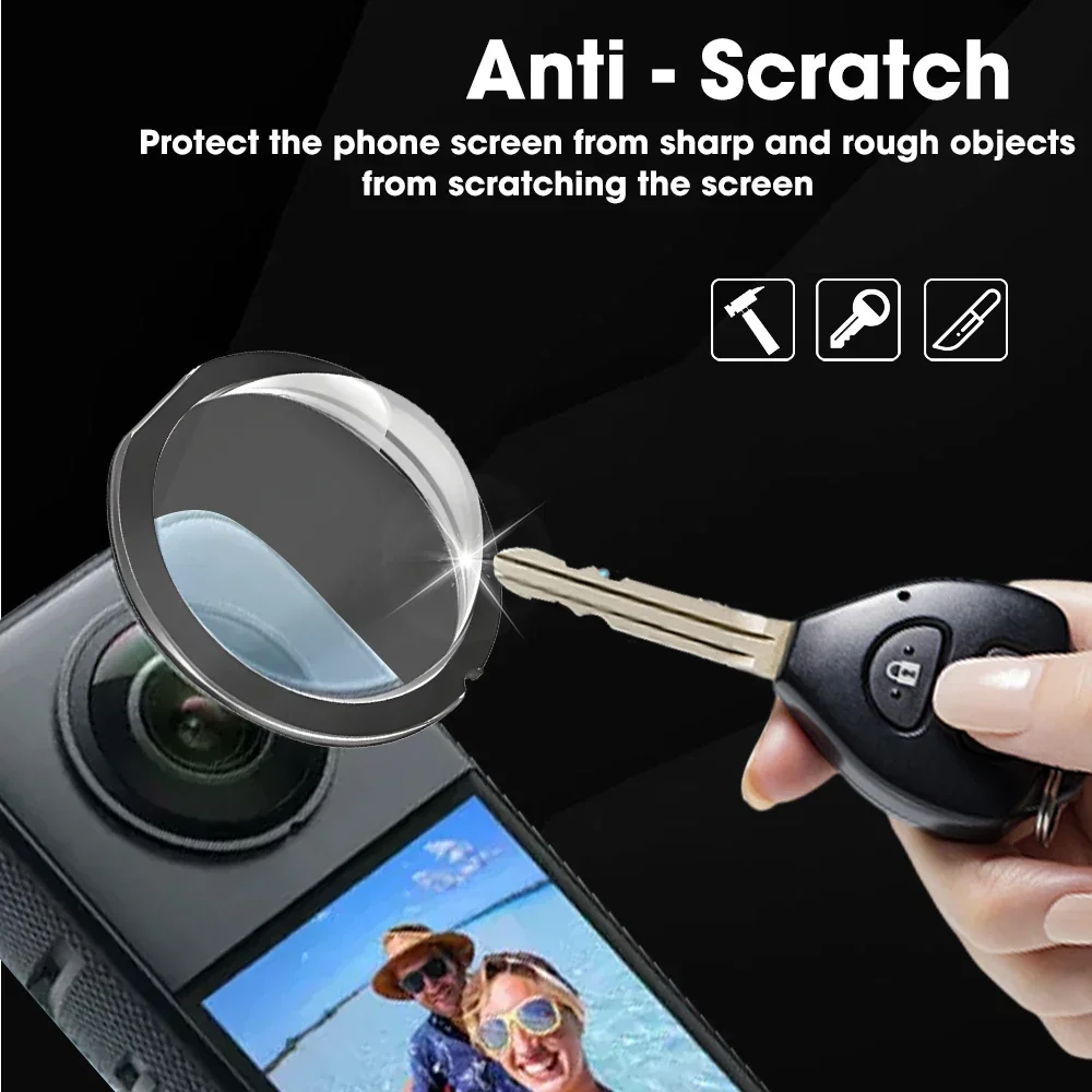 Para Insta 360 X3 cubierta protectora de lente adhesiva Protector de pantalla LCD vidrio templado duro 9H para Insta360 X3 accesorios de Cámara de Acción