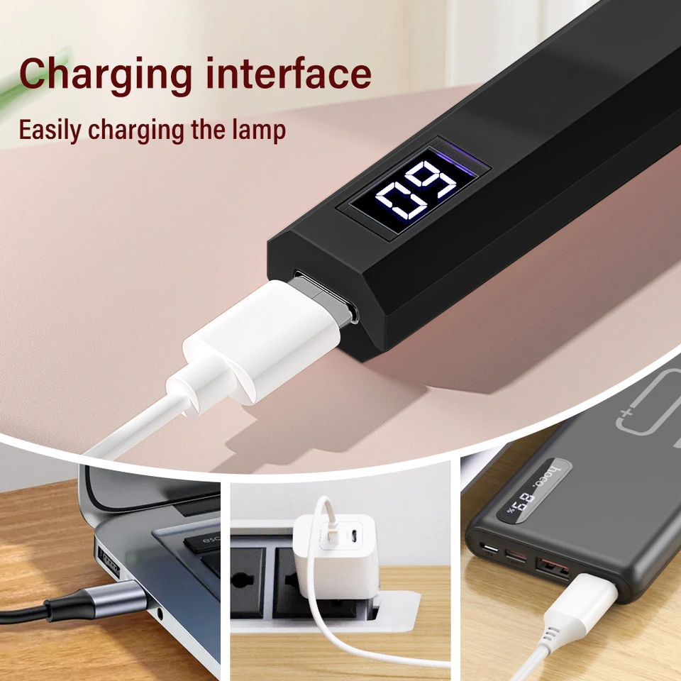 YIKOOLIN Secador de Uñas LED UV Portátil Recargable, Lámpara de Curado para Gel Polish, 2 Modos de Temporizador, Carga USB, Herramienta de Manicura para Uso Doméstico 4