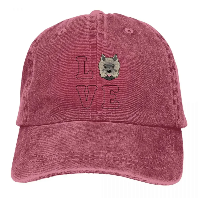 LOVE Baseball Caps Peaked Cap West Highland Dog Sun Shade Hats for Men