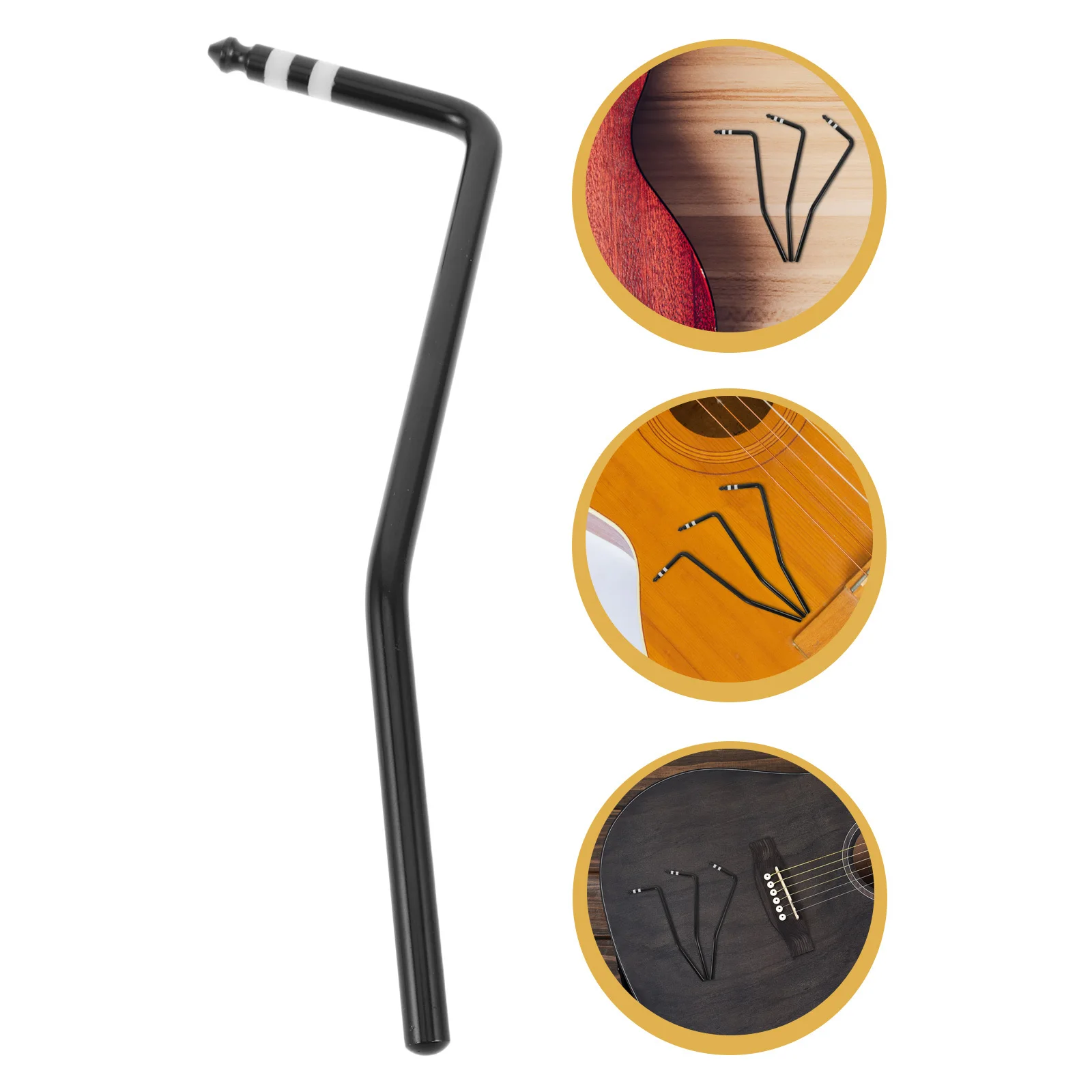 

3Pcs Electric Guitar Vibrato Arm Black Tremolo Bar Direct Insert Stable Tuning Replacement Guitar Parts Accessory