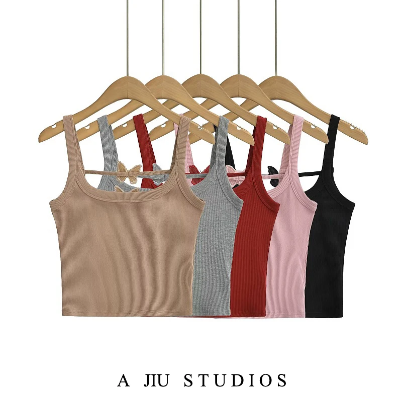 

Sexy Hollow out Vest Top Svel Ba Design Inner Wear Beautiful Red Outerwear Summer Street Sle ort Length
