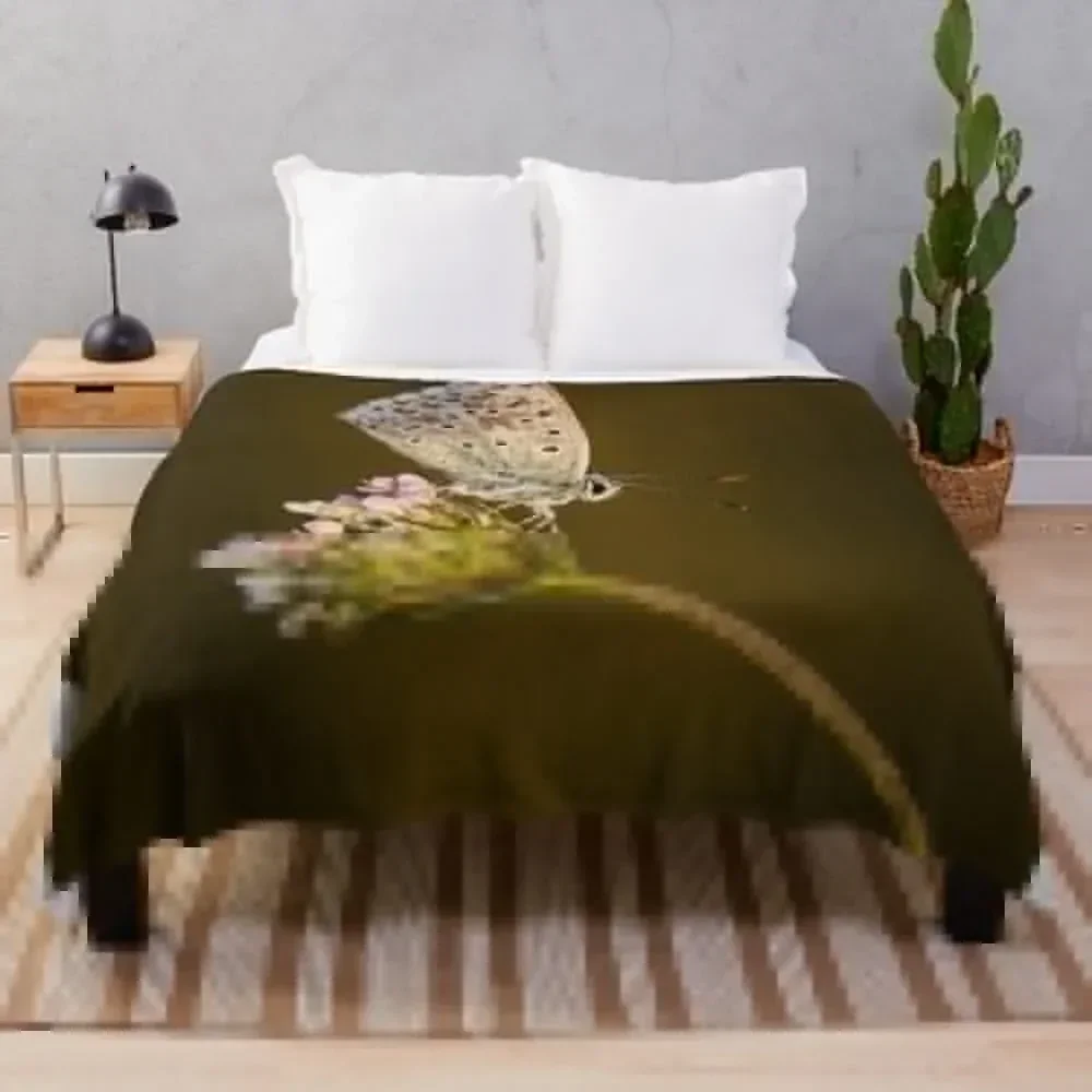 

Chalkhill Blue Throw Blanket Warm Flannel Blanket for Couch Chair Bedroom