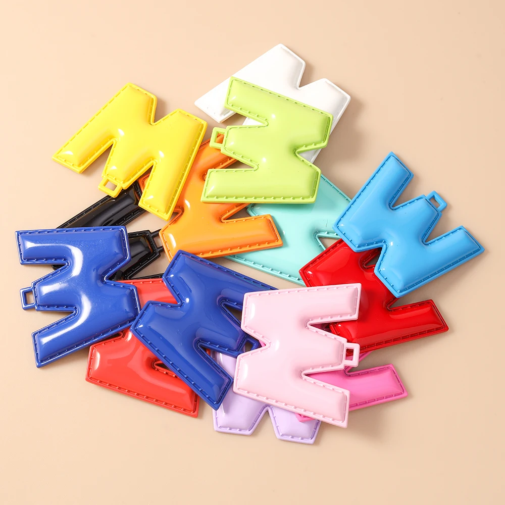 Tusember 5 Stück 40mm Niedliche Metall-Emaille A-Z Alphabet Buchstaben Charms Anhänger für Schmuckherstellung Ohrringe Halsketten DIY Bastelarbeiten – Detail 28