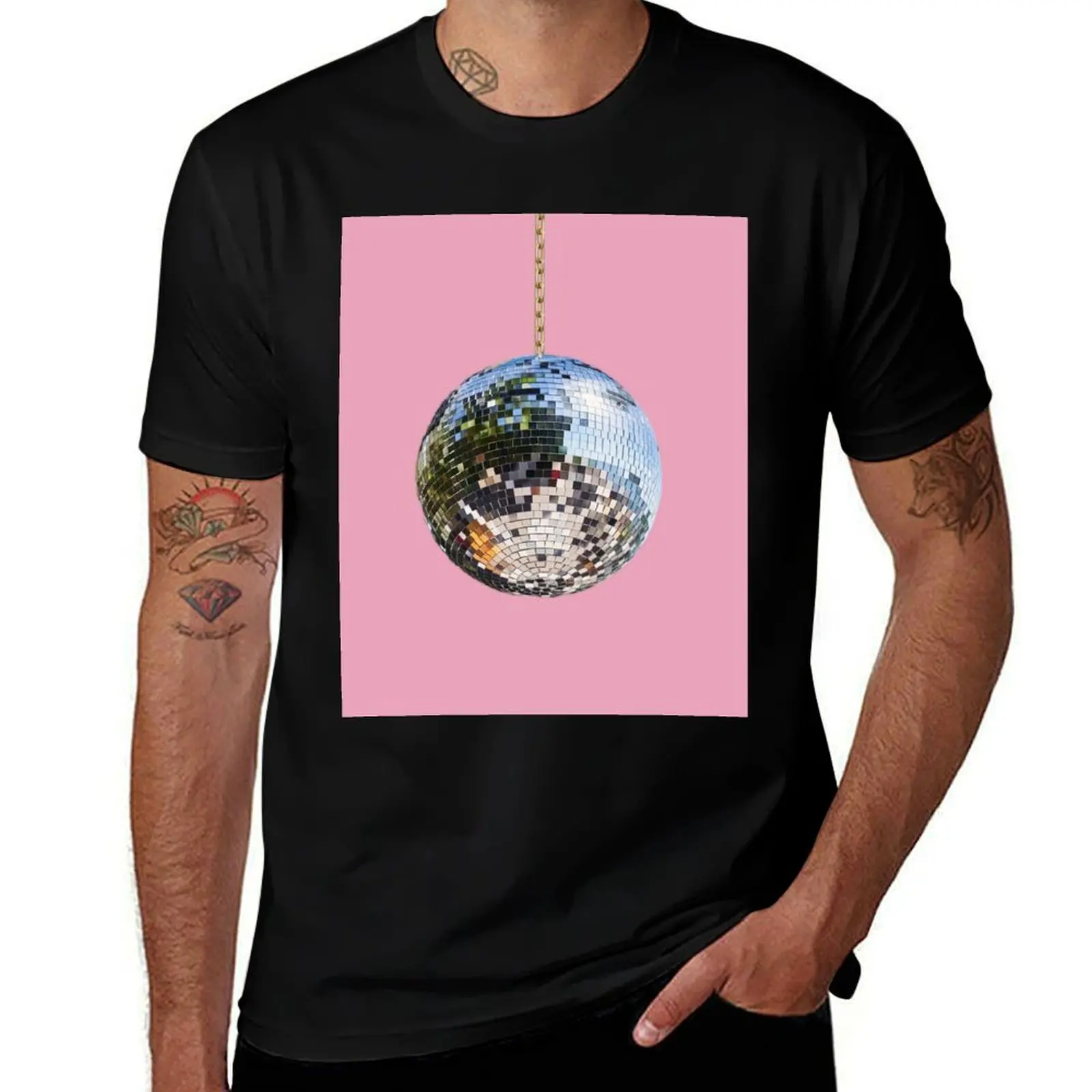 Pink Disco T-Shirt cotton graphic tees vintage anime shirt Men's t shirts