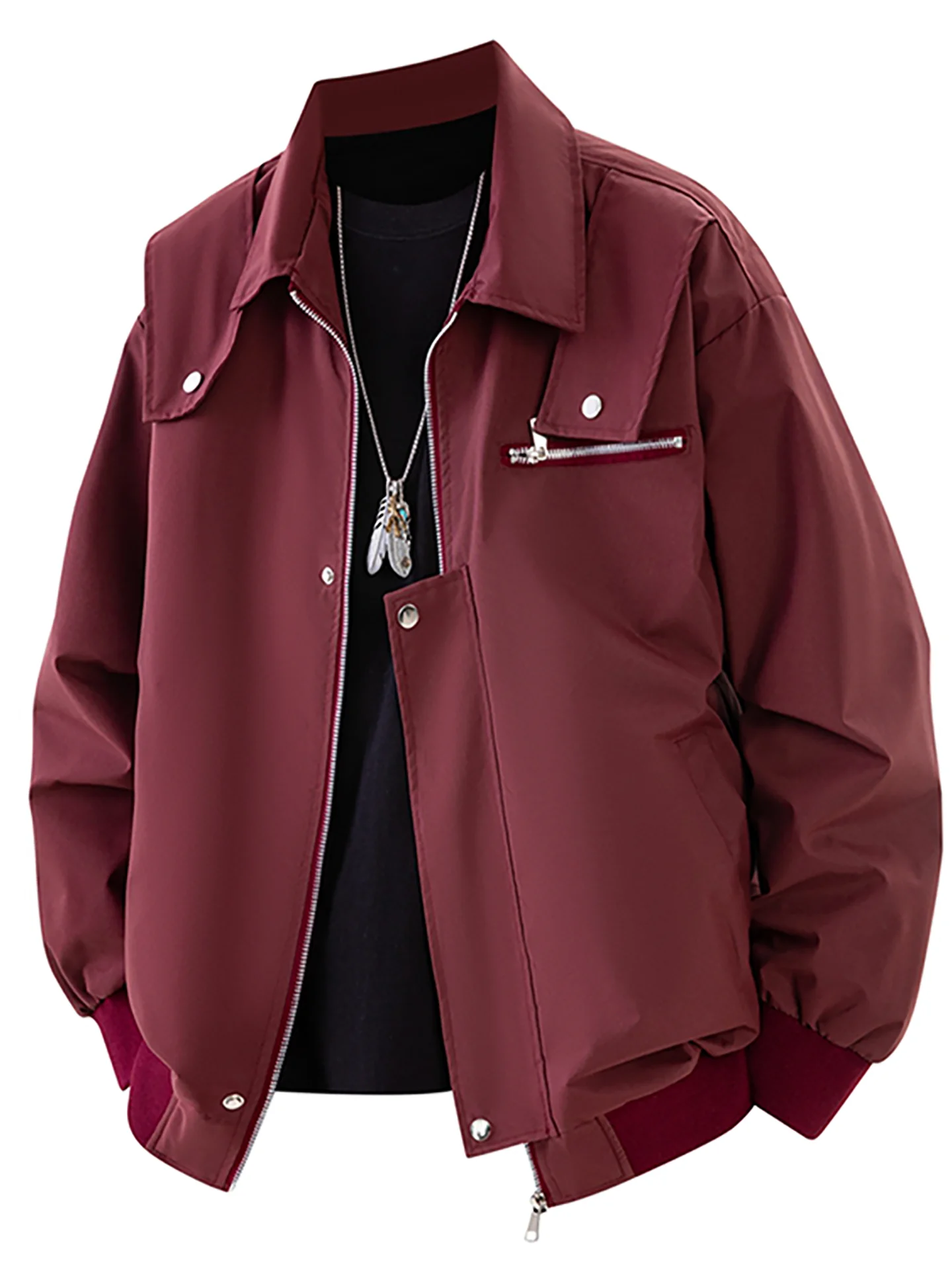 

American Sle Workwear Jaet Men's Autumn New High-End Feeling Cool Baseball Couple's Jaet Loose Fit Faion Urban