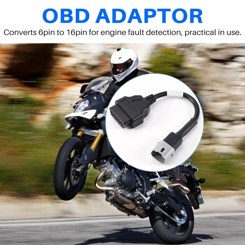 Kabel OBD motocykla do wtyk pinowy Suzuki 6 kabel diagnostyczny adaptera 6 Pin do OBD2 16 Pin