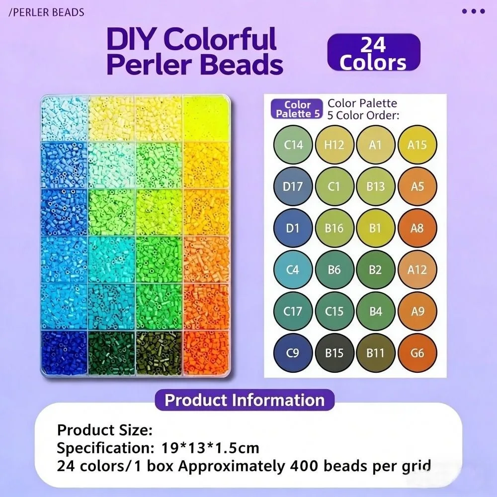 

Creative DIY Mini Iron Plastic Beads 2.6mm Fuse Beads Fuse Beads Picking Tray Kit Ironing Electric Iron Children