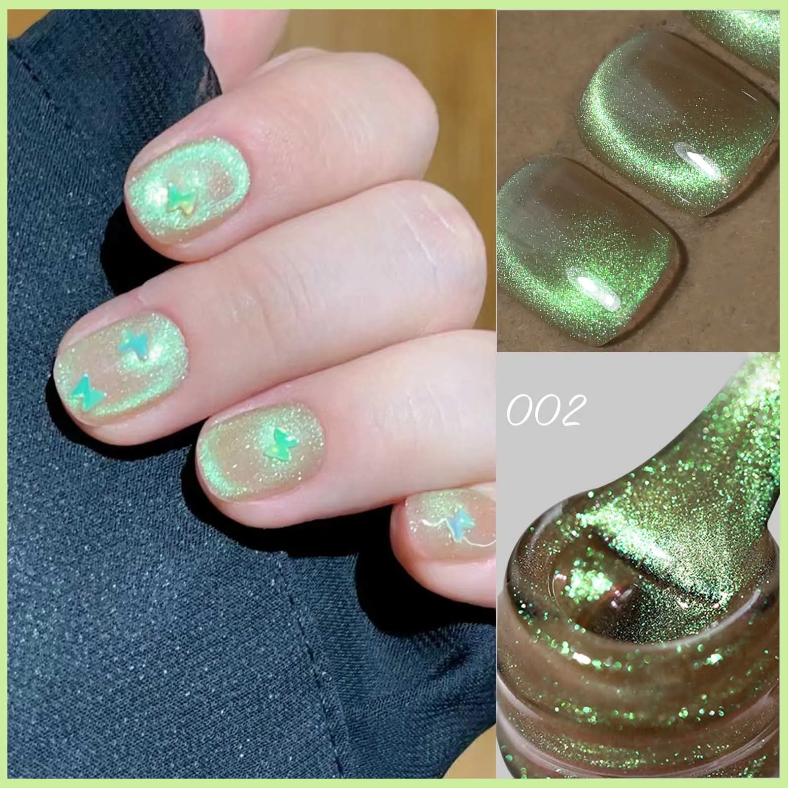 8ML Auroras Blue Cat's magnetische gel nagellak sprankelende nail art manicure losweken LED UV gel voor doe-het-zelf ontwerp decoratie