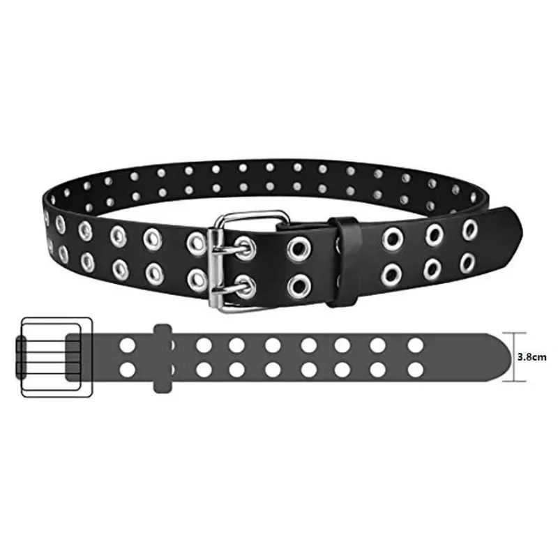 

Fashion Alloy Women Belts Chain Leather Men Waistband for Jeans Luxury for Genuine Leather New Punk Style Metal Pin Buckle