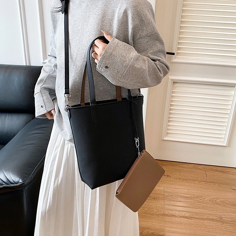 26 new double-sided dual-purpose single-shoulder hand and mother bag thickened shopping bag commuter trend versatile women's bag view 2