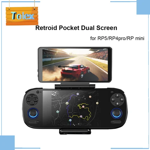 Tolex Retroid Pocket pantalla Dual para consola de juegos portátil RP4 Pro RP5 pantalla táctil de 5,5 pulgadas consola de juegos tipo C pantalla doble