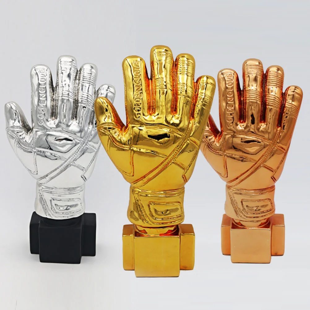 Commemorate Football Glove Trophy Award Cups Abs Goalkeeper Accessory Decorative