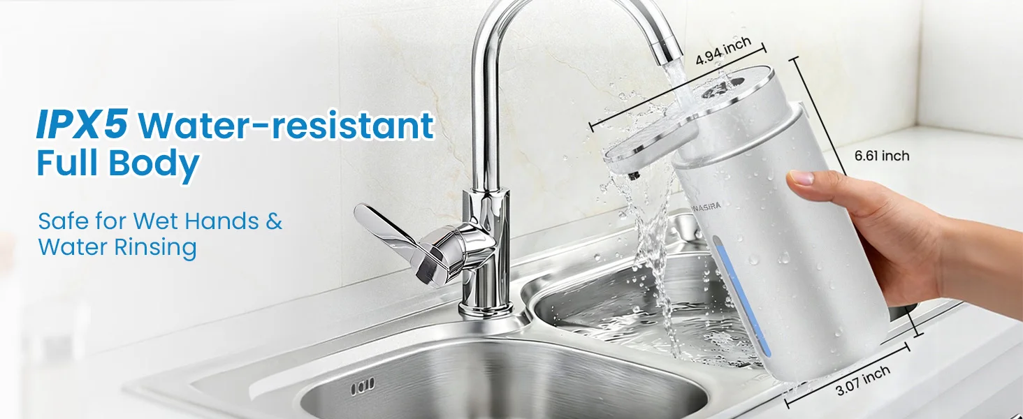 420ML Berührungsloser Digitaler Seifenspender mit 6-stufiger Schaum-/Flüssigkeitsregulierung, Automatischer Intelligenter Sensor-Handdesinfektionsmittel-Pumpspender – Detail 2